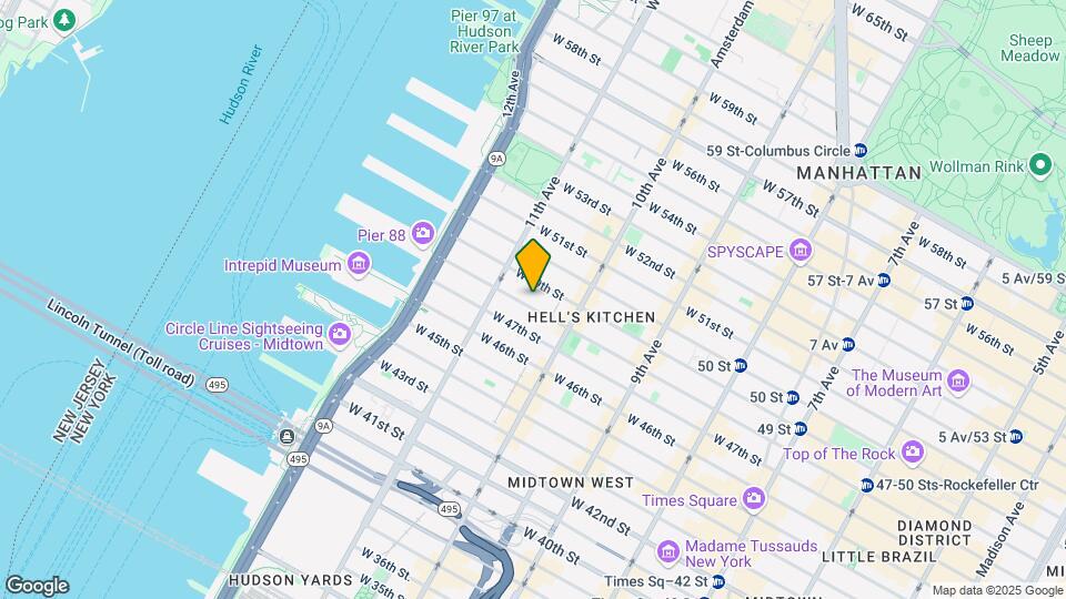 531 W 48th St Map and Location Details