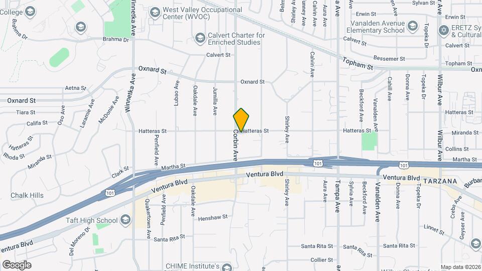 5742 Corbin Ave Map and Location Details