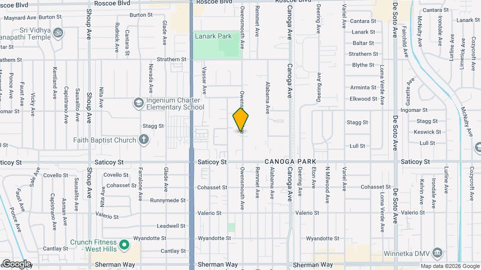 7711 Owensmouth Ave, Unit A Map and Location Details