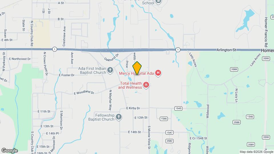 424 N Webb Ave Map and Location Details