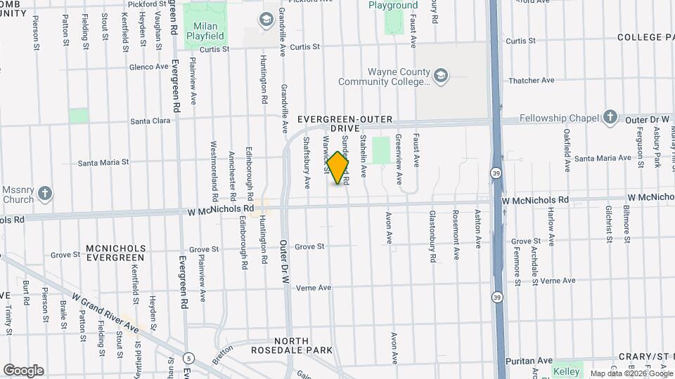 17140 Warwick St Mapa y Detalles de la Ubicación