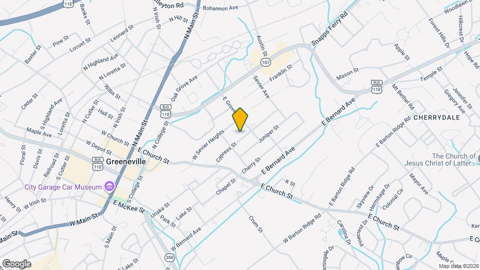 307 Cypress St Map and Location Details