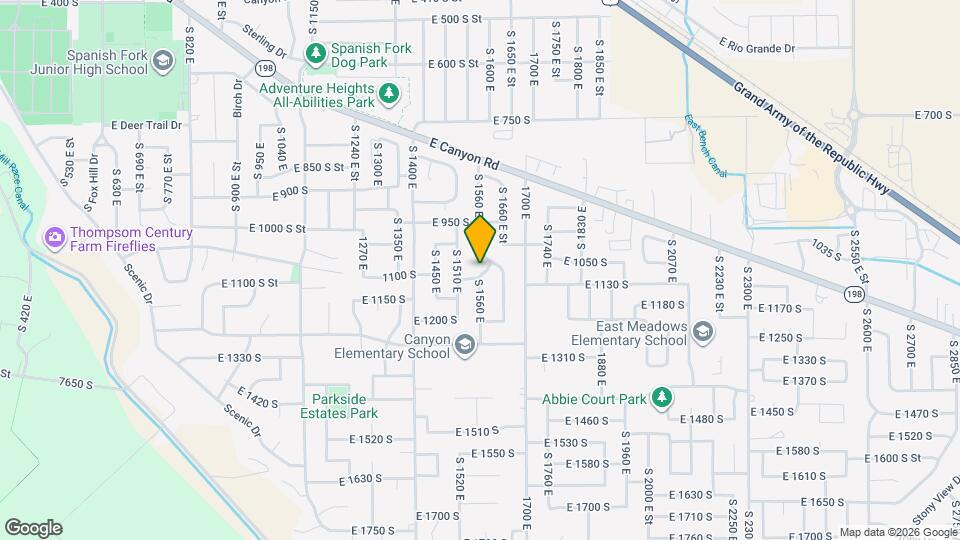 1555 E 1100 S Mapa y Detalles de la Ubicación