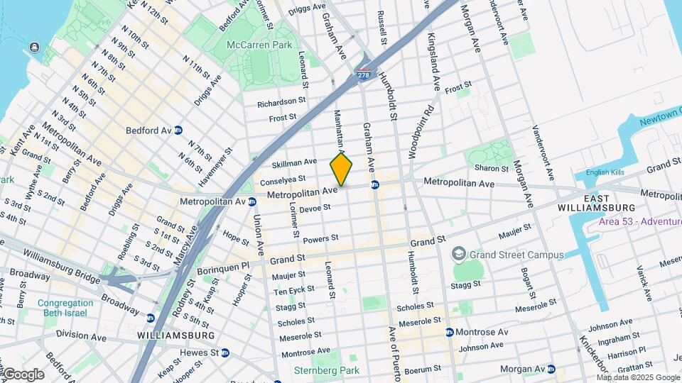 680 Metropolitan Ave Map and Location Details