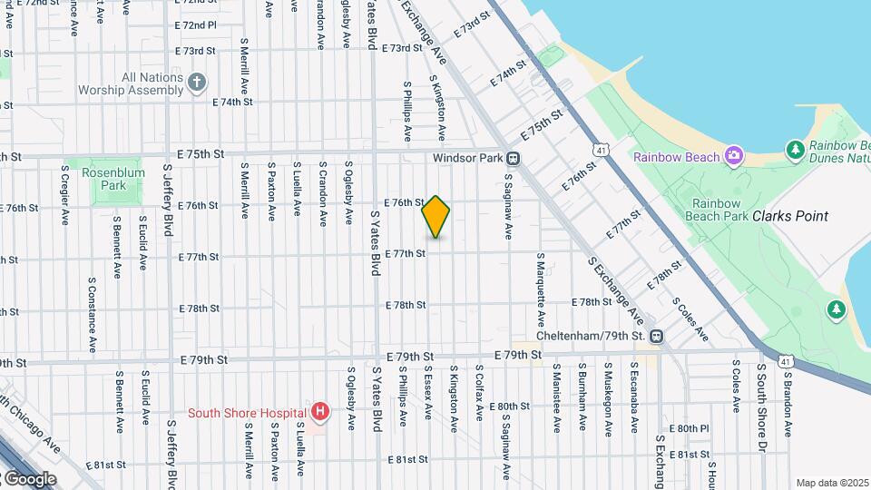 7653 S Essex Ave Map and Location Details