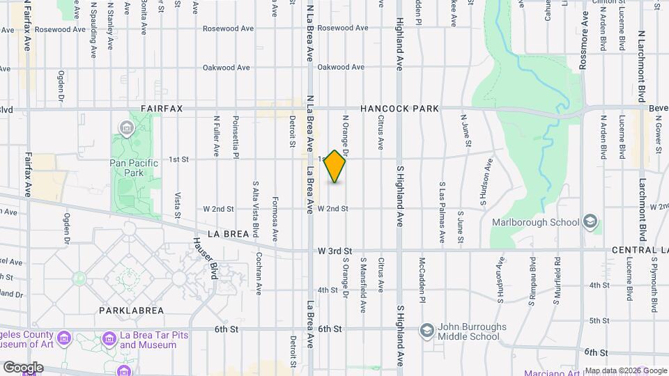 152 S Sycamore Ave Map and Location Details