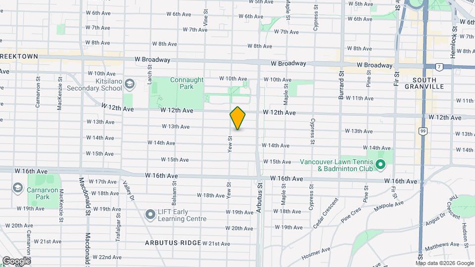 2176 W 13th Ave Map and Location Details