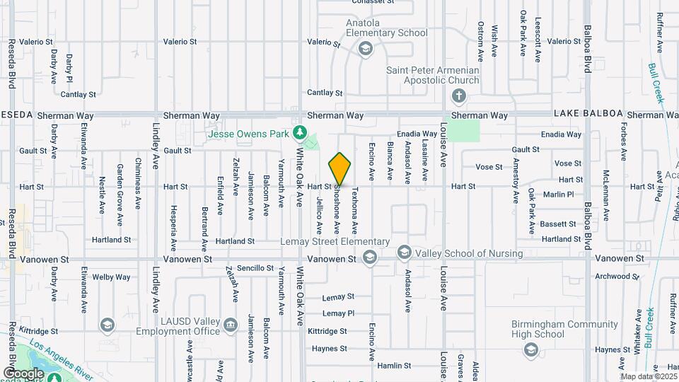 6962 Shoshone Ave Map and Location Details