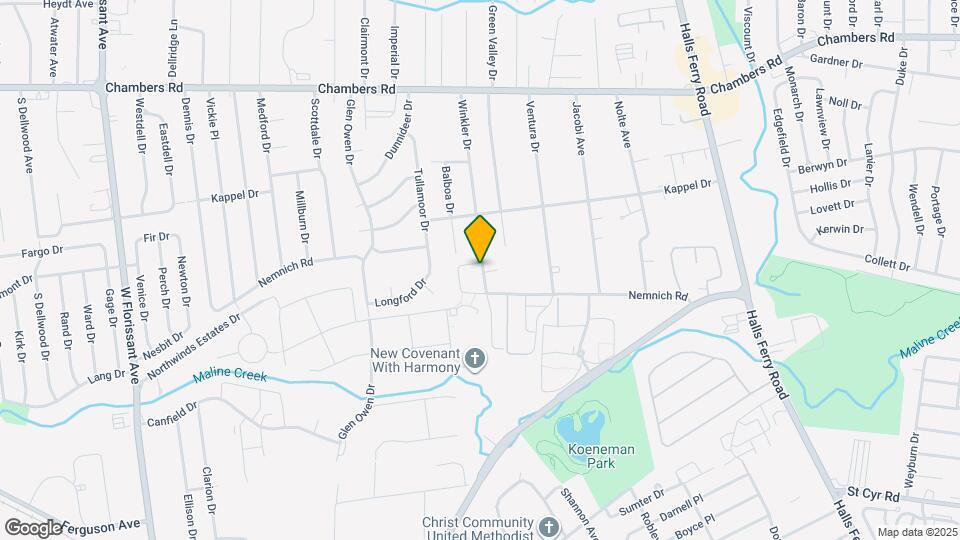 9611 Winkler Dr Map and Location Details