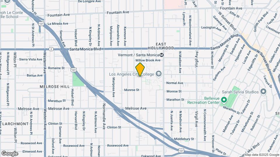 847 N Heliotrope Dr Mapa y Detalles de la Ubicación
