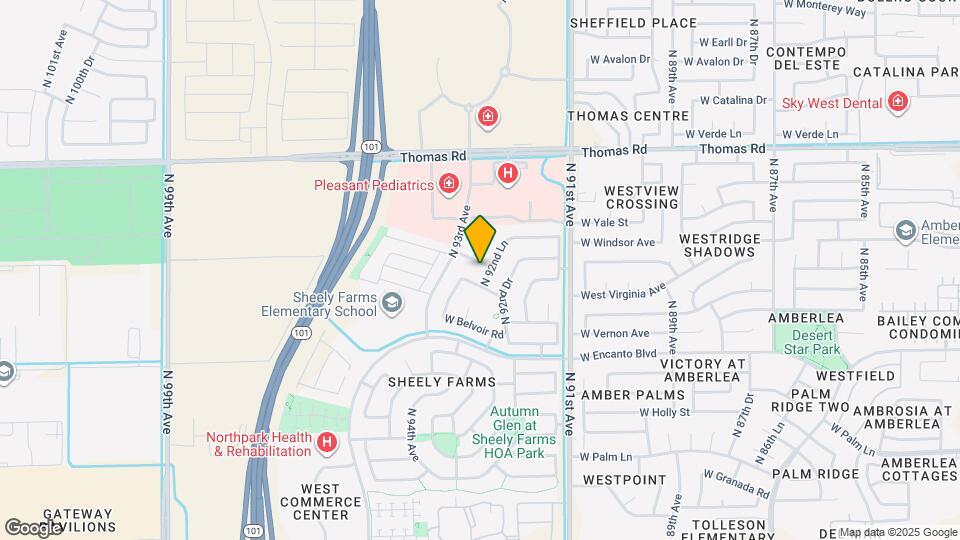 9257 W Virginia Ave Map and Location Details