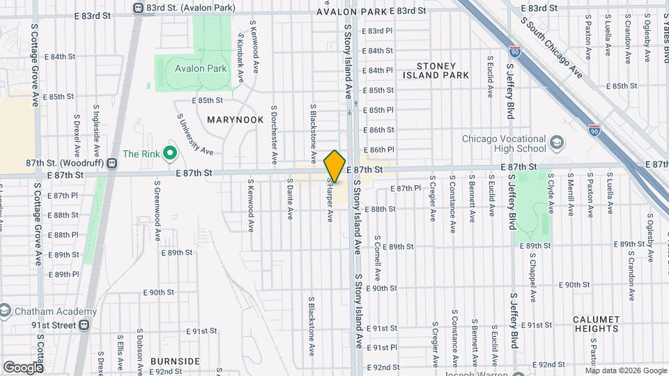 8725 S Harper Ave Map and Location Details