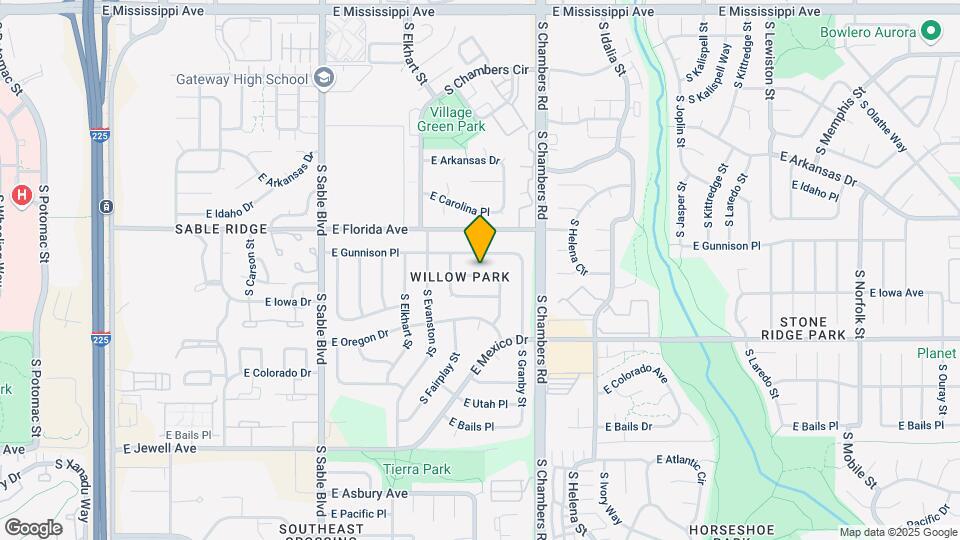 1534 S Fraser Way Map and Location Details
