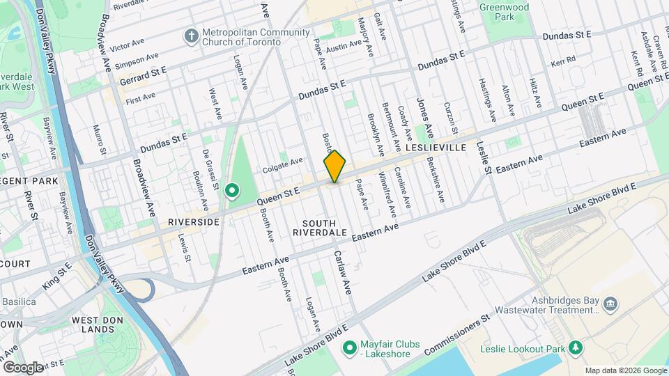 202 Heward Ave, Unit Lower Map and Location Details