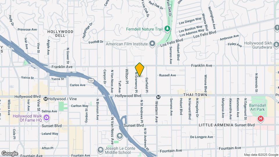 1812 N Gramercy Pl Map and Location Details