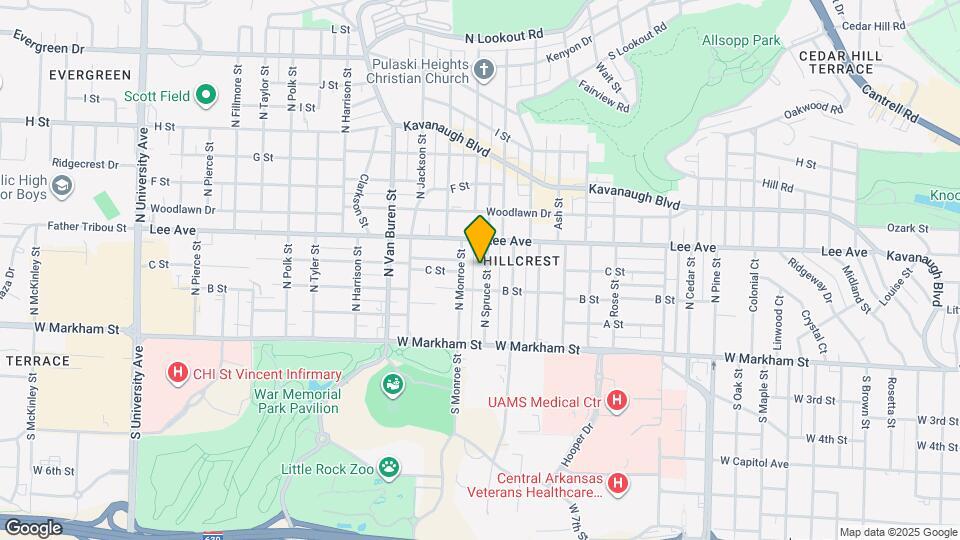 318 N Spruce St Map and Location Details