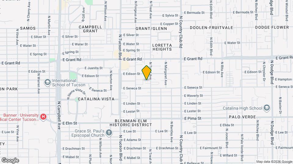 2125 N Treat Ave Map and Location Details