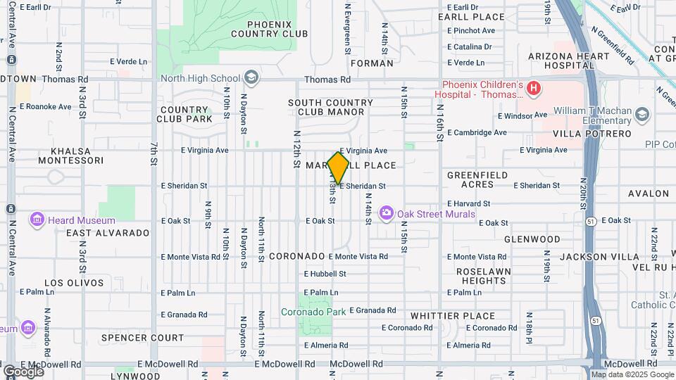 1301 E Sheridan St Map and Location Details