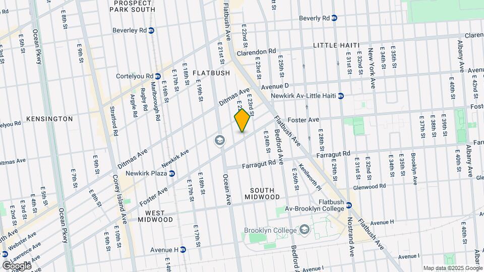 600 Foster Ave Map and Location Details