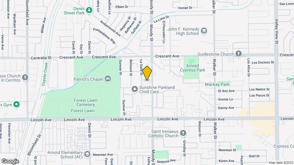 8711 Moody St Map and Location Details