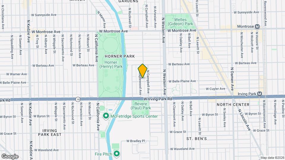2514 W Belle Plaine Ave, Unit 1 Map and Location Details
