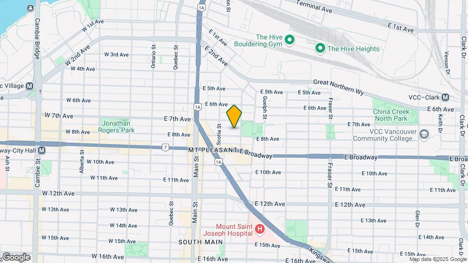 343 E 8th Ave Map and Location Details