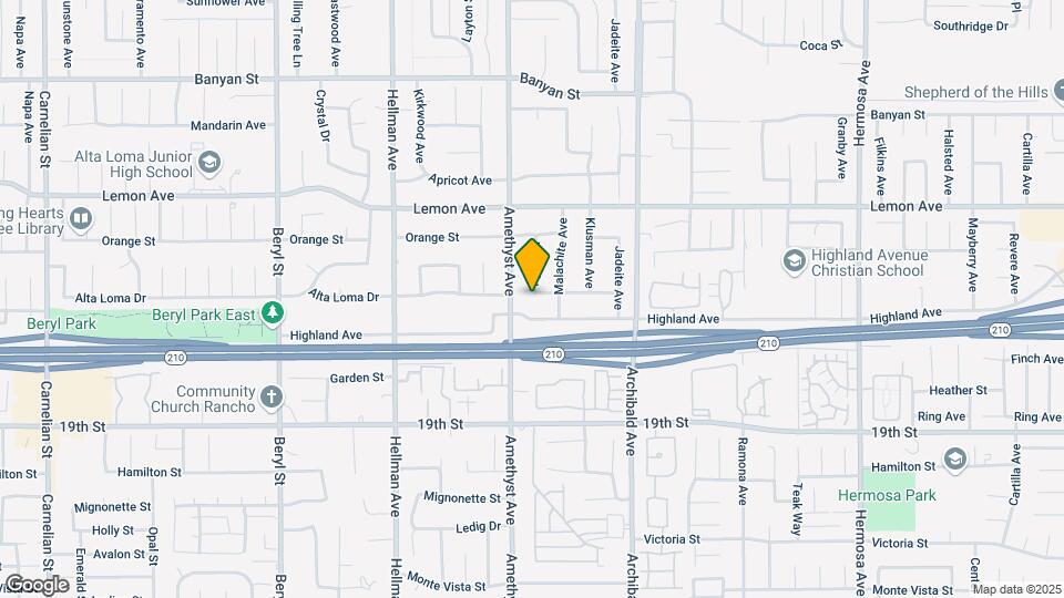 9545 Alta Loma Dr Map and Location Details