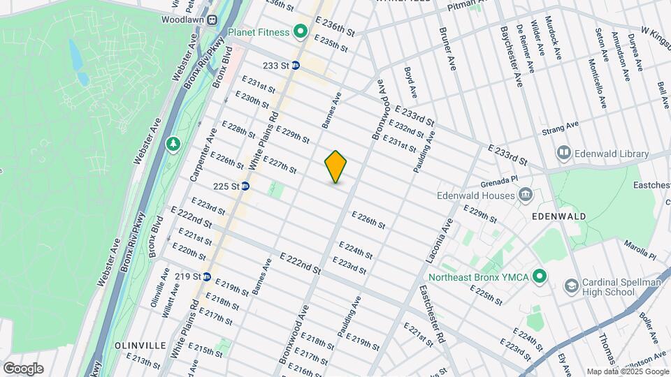 867 E 227th St Map and Location Details