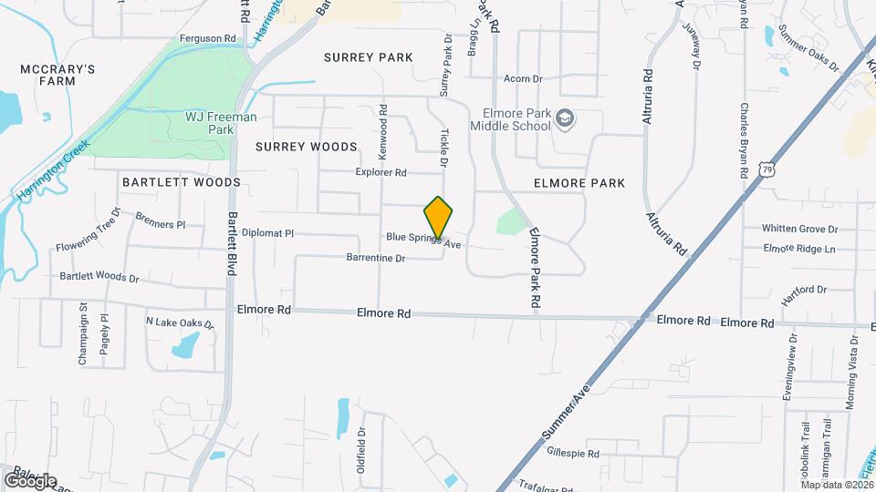 6123 Blue Springs Ave Map and Location Details