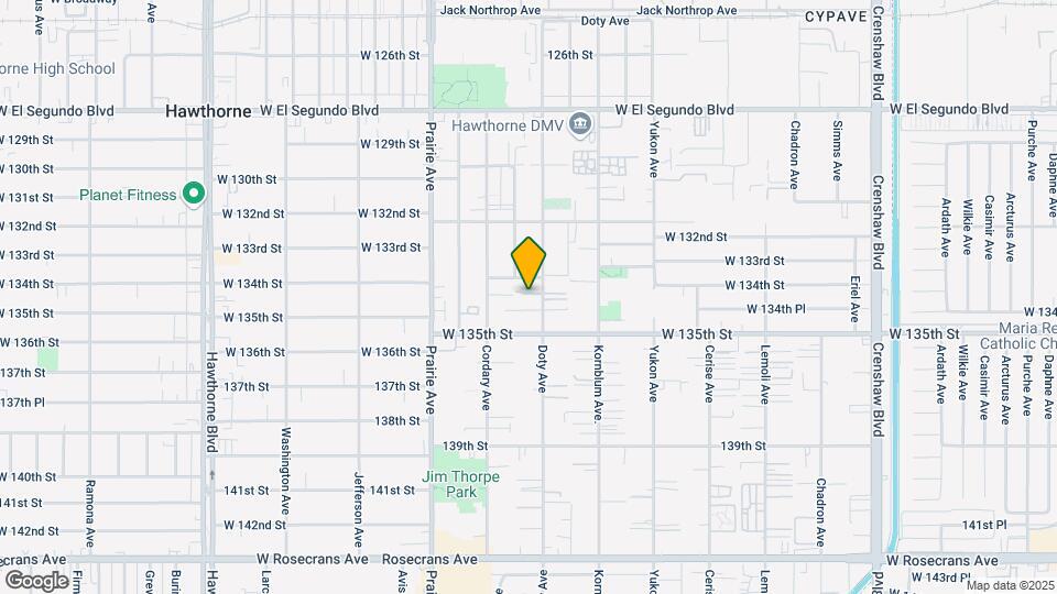 13421 Doty Ave Map and Location Details