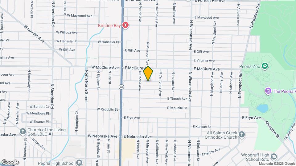316 E Archer Ave Mapa y Detalles de la Ubicación