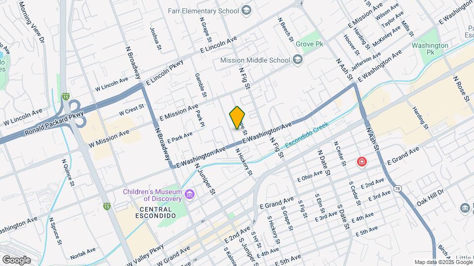640 N Hickory St Map and Location Details