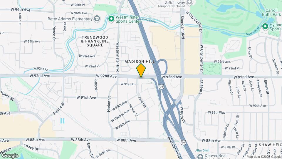 5740 W 92nd Ave Mapa y Detalles de la Ubicación