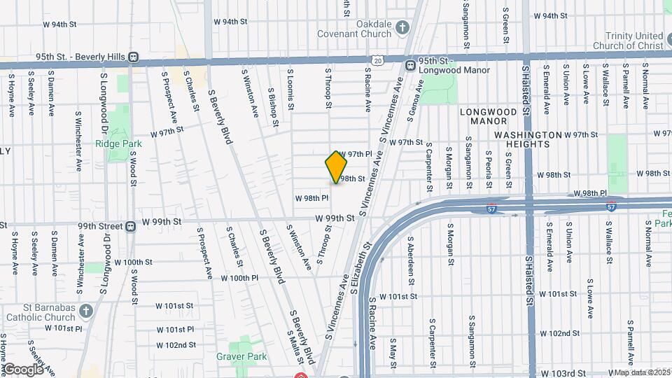 9815 S Throop St Map and Location Details