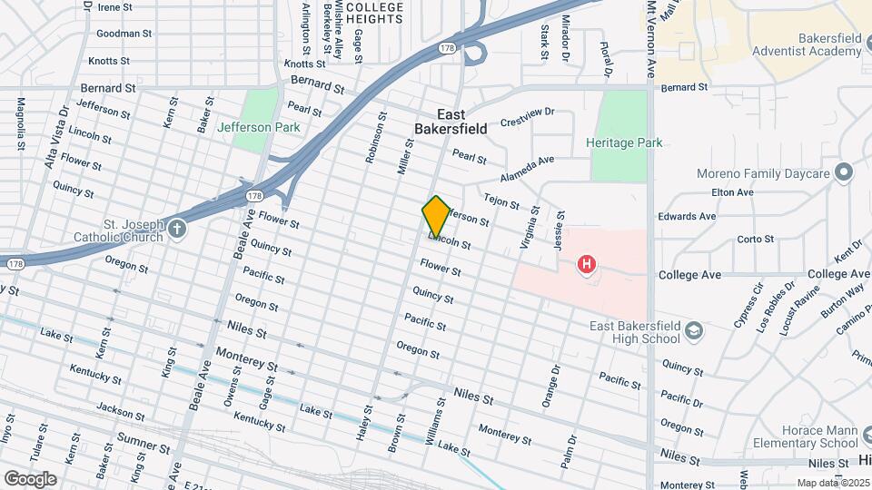 1409 Lincoln St Map and Location Details