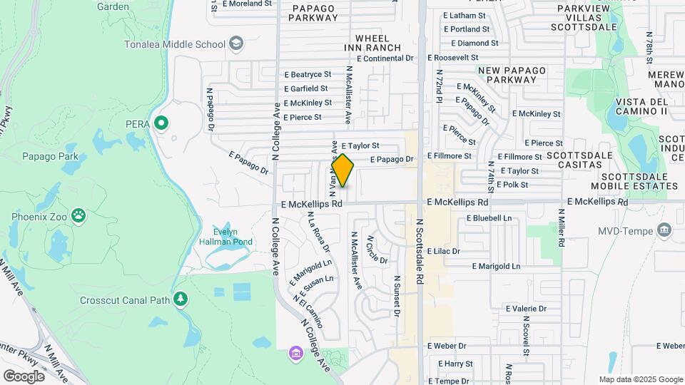 2016 N McAllister Ave Map and Location Details