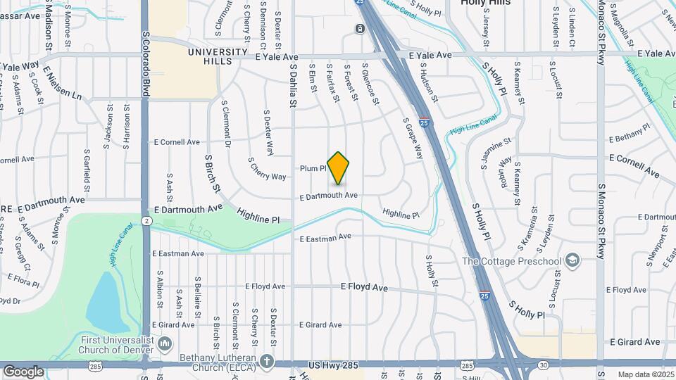 5055 E Dartmouth Ave Map and Location Details