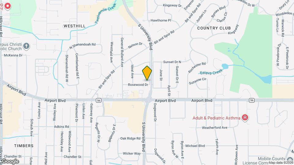 4650 Rosewood Dr Map and Location Details