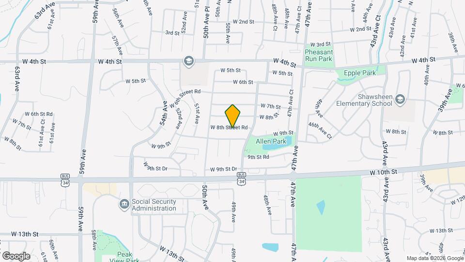 4944 W 8th Street Rd Map and Location Details