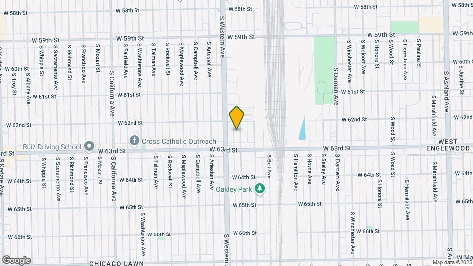 6222 S Claremont Ave Map and Location Details