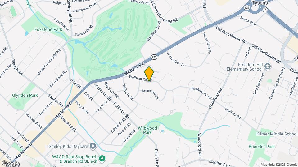 405 Wolftrap Rd SE Map and Location Details