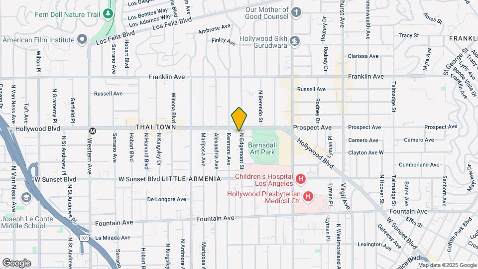 1639 N Edgemont St Map and Location Details