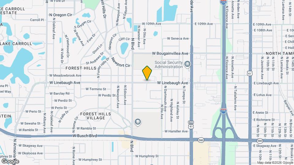 809 W Linebaugh Ave Map and Location Details