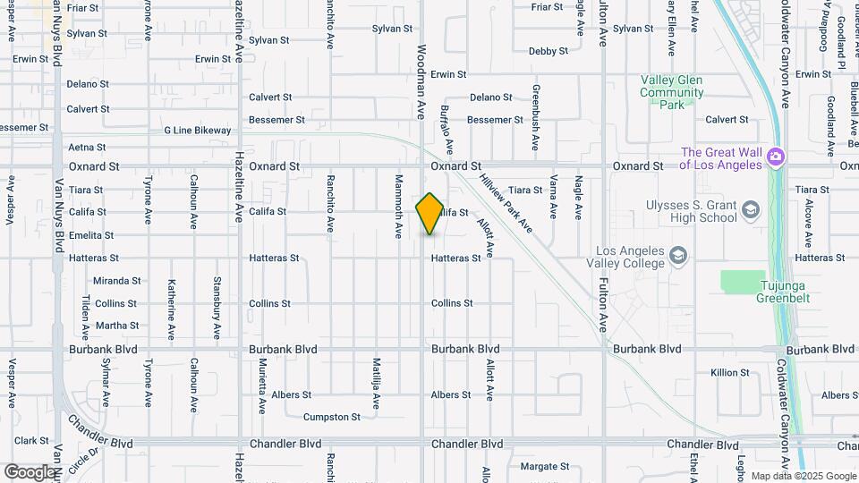 5822 Woodman Ave Map and Location Details