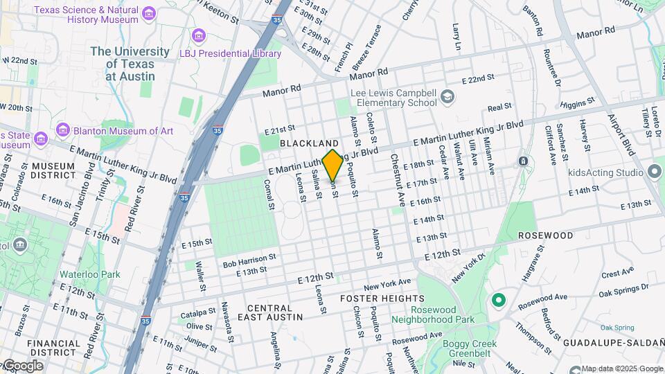 1708 Chicon St Map and Location Details