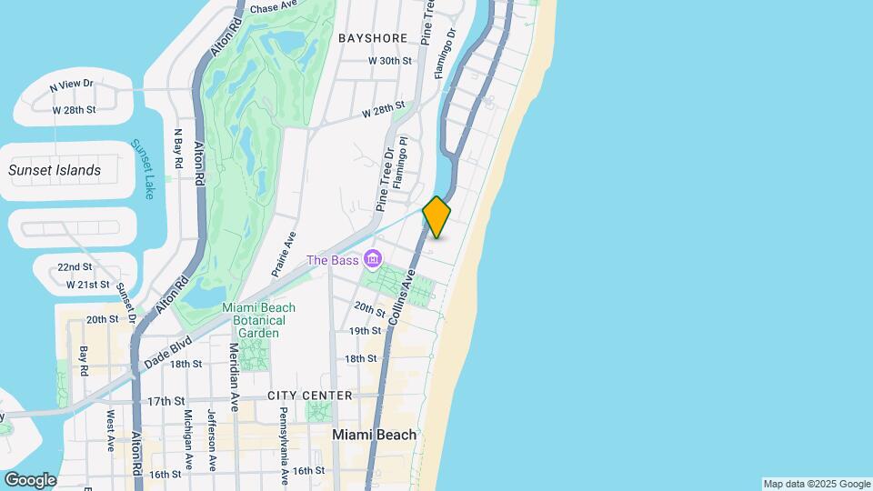 2301 Collins Ave, Unit 1 dorm Vista al Mar Roney Map and Location Details
