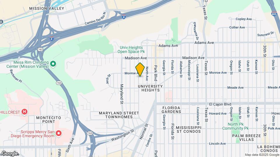 4457 Campus Ave Mapa y Detalles de la Ubicación