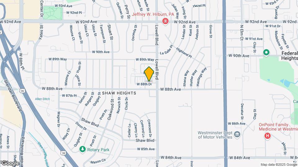 3805 W 88th Ct Map and Location Details