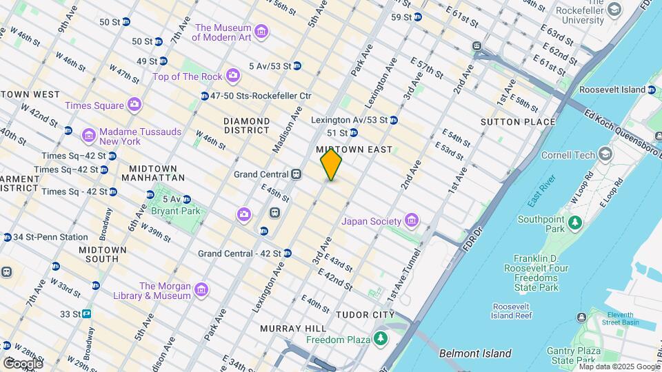 123 E 47th St, Unit 3B Map and Location Details