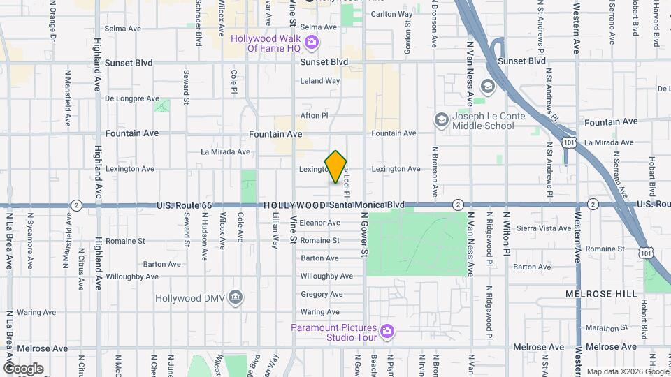 1120 N El Centro Ave, Unit 10 Mapa y Detalles de la Ubicación